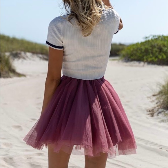 Mini Plum tulle skirt - Picture 3 of 4